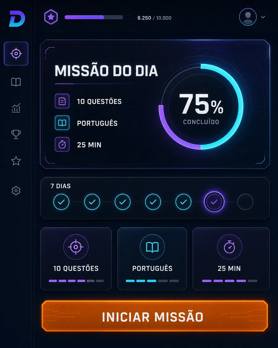 Representação visual do DETONA: Missão do dia